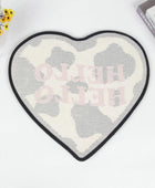 Hartvormig Accent Tapijt met Koeienprint
