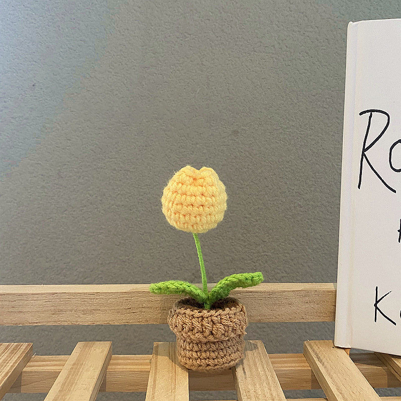 Gehaakte Mini Bloemen in Potjes