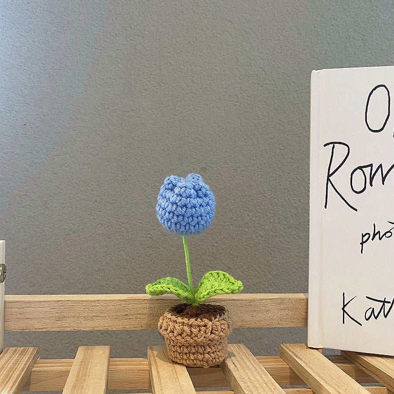 Gehaakte Mini Bloemen in Potjes