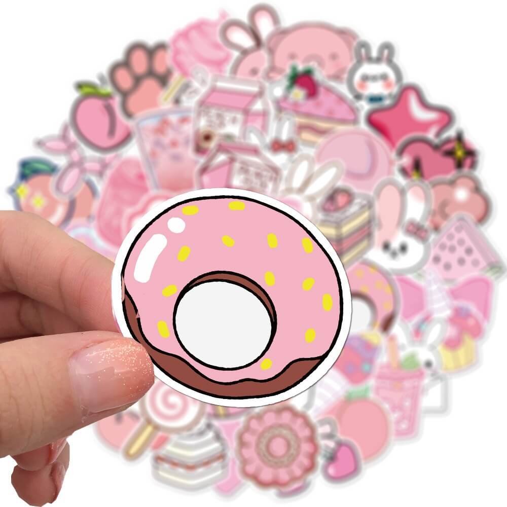 Schattig Pastel Roze Sticker Pack