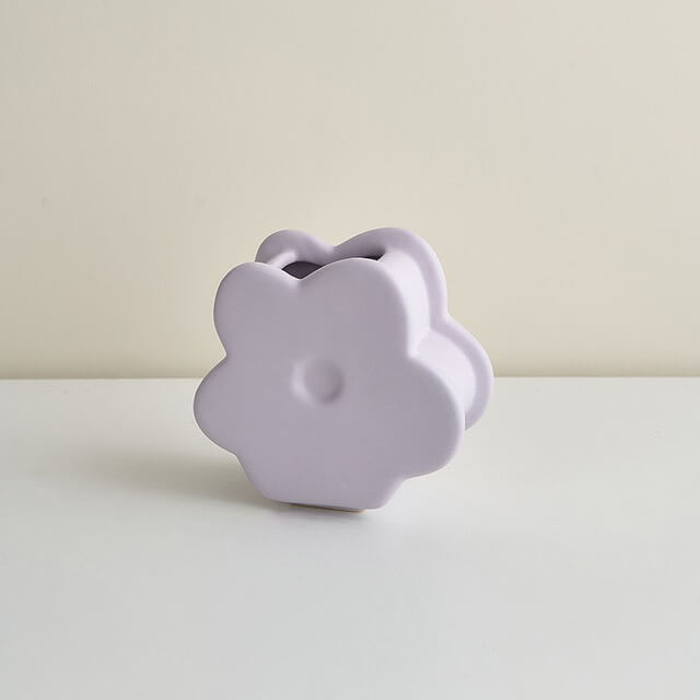 Pastel Bloemvormige Keramische Vaas