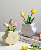 Pastel Bloemvormige Keramische Vaas