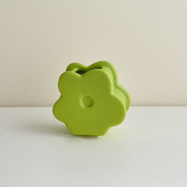 Pastel Bloemvormige Keramische Vaas