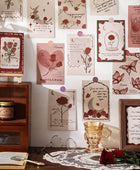 Vintage Rozen Wandcollage Kaarten