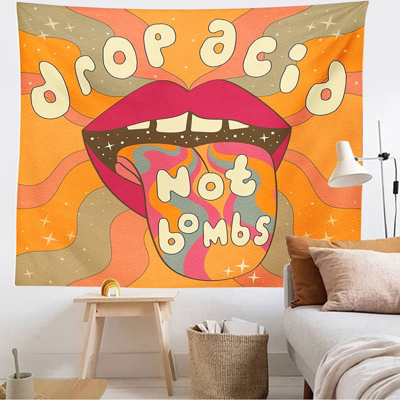 Drop Acid Not Bombs Wandtapijt