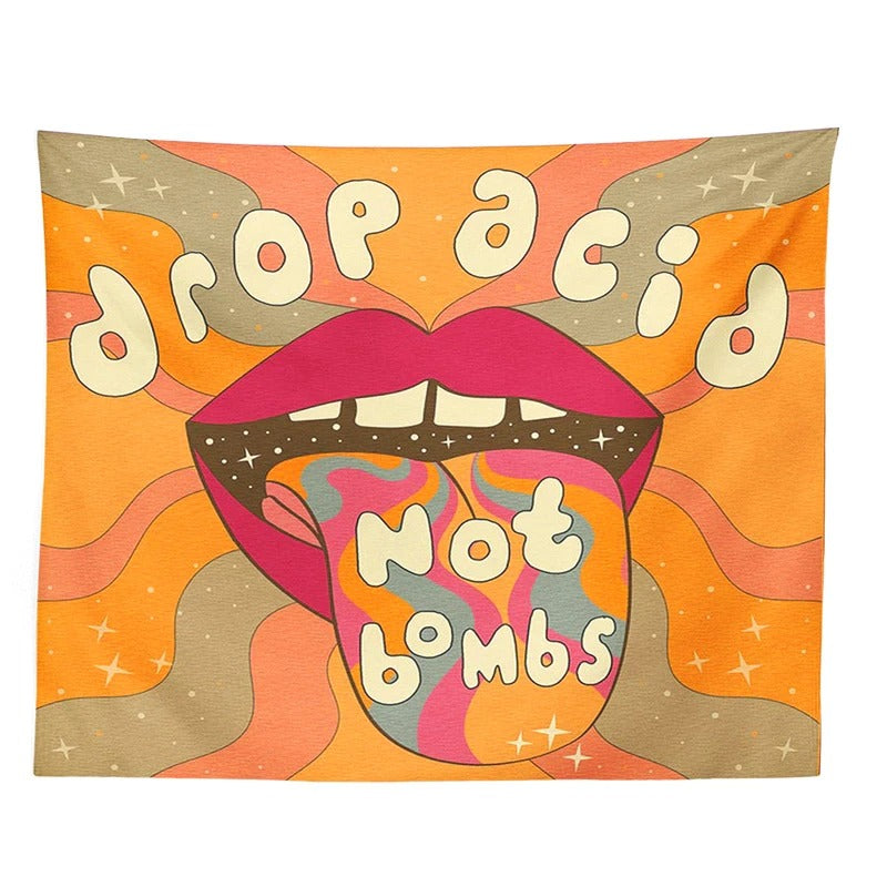 Drop Acid Not Bombs Wandtapijt