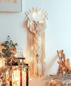 Oogvormige Macramé Wanddecoratie