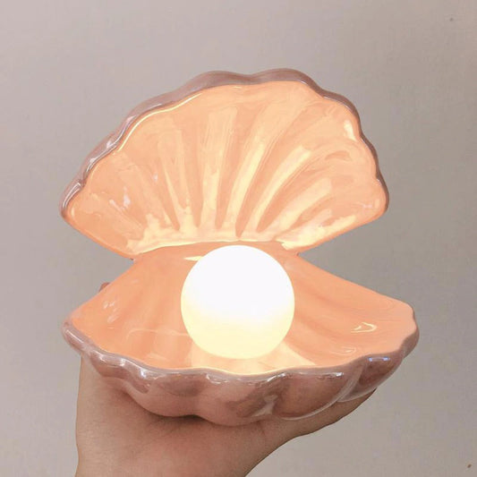Nachtlamp met Schelp en Parel
