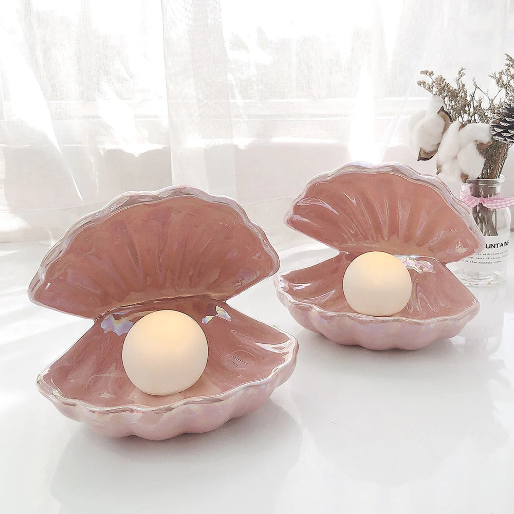 Nachtlamp met Schelp en Parel
