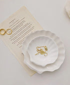 Witte Keramische Schelp Sieradenschaal
