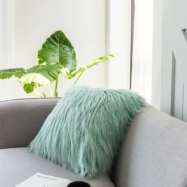 Dusty Faux Fur Kussenhoes