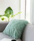 Dusty Faux Fur Kussenhoes