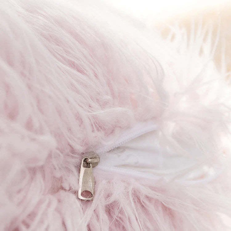 Dusty Faux Fur Kussenhoes