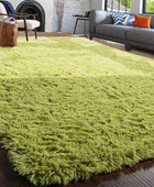 Fluffy Vloerkleed in Groene Grasstijl