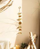 Gouden Verticale Maanfases Wanddecoratie