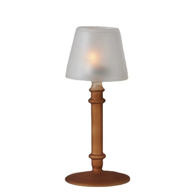 Franse Vintage Glazen Kaarsenhouder