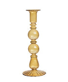 Franse Vintage Glazen Kaarsenhouder