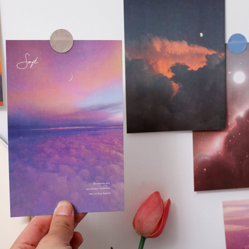 Glitter Wolken Wandcollage Kaarten