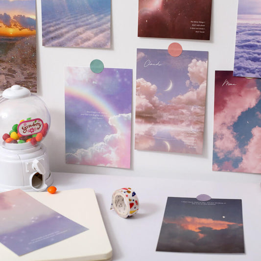 Glitter Wolken Wandcollage Kaarten