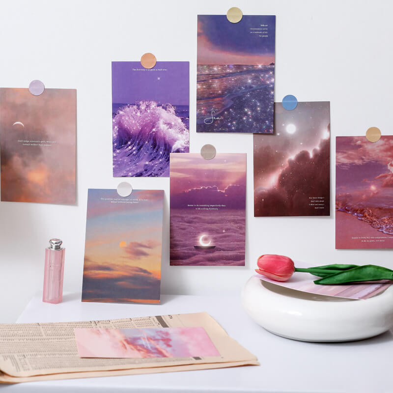 Glitter Wolken Wandcollage Kaarten
