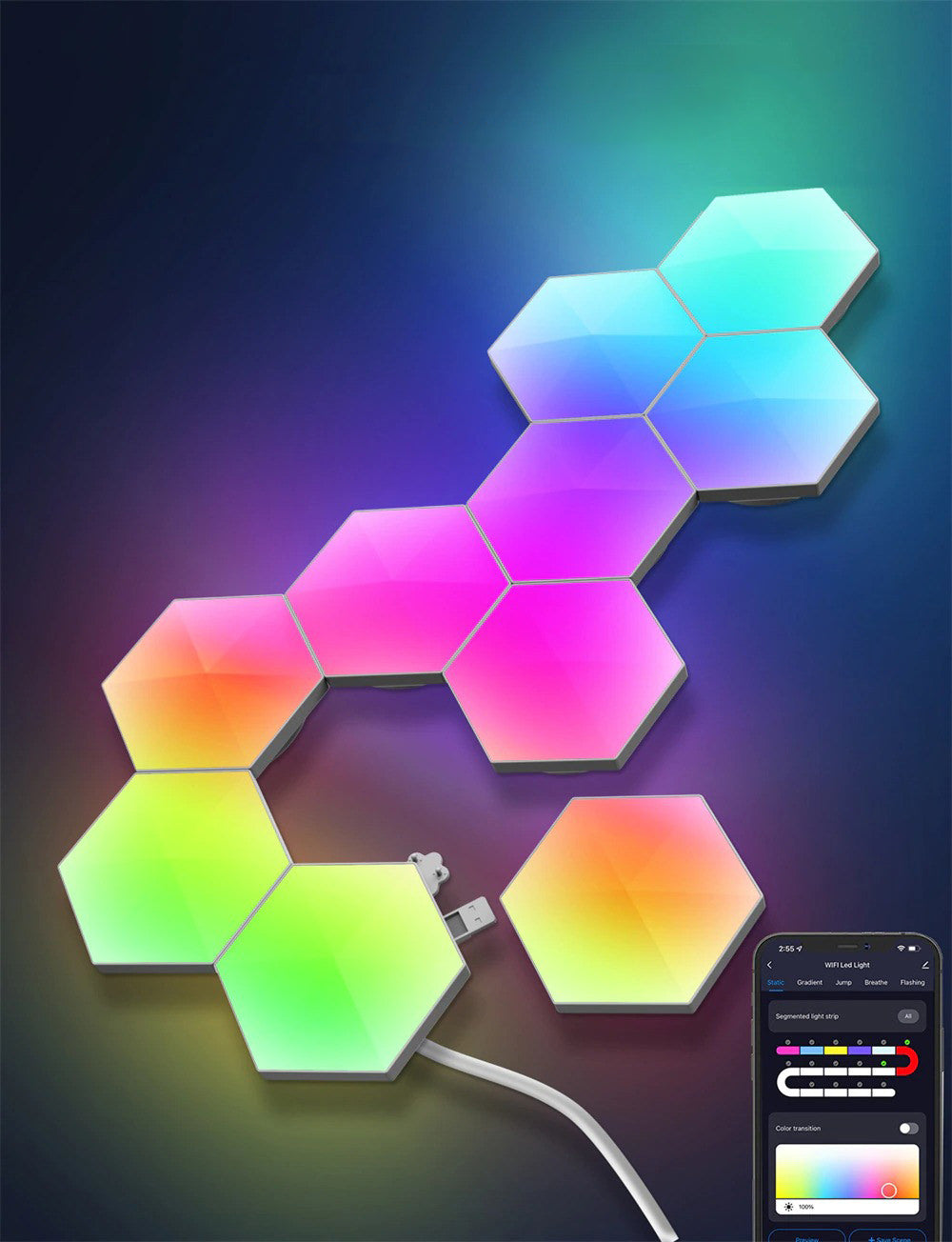 Hexagon LED-Verlichting