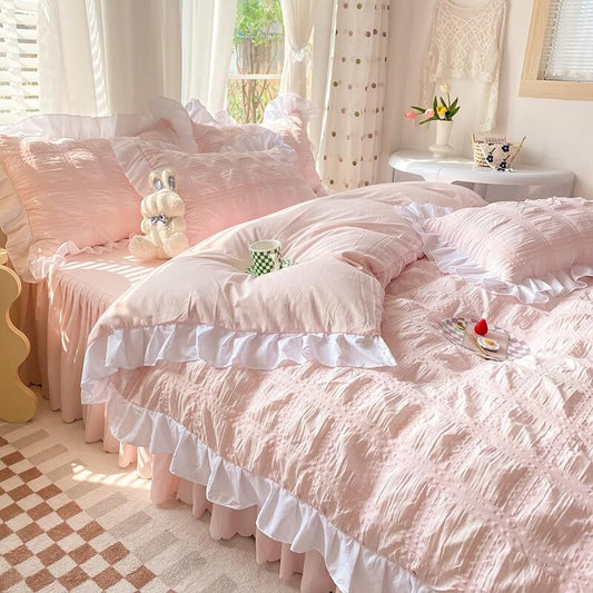 Kawaii Geribbeld Beddengoedset