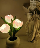 LED Nachtlampje in Mini Pot met Tulpen