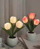 LED Nachtlampje in Mini Pot met Tulpen