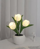 LED Nachtlampje in Mini Pot met Tulpen