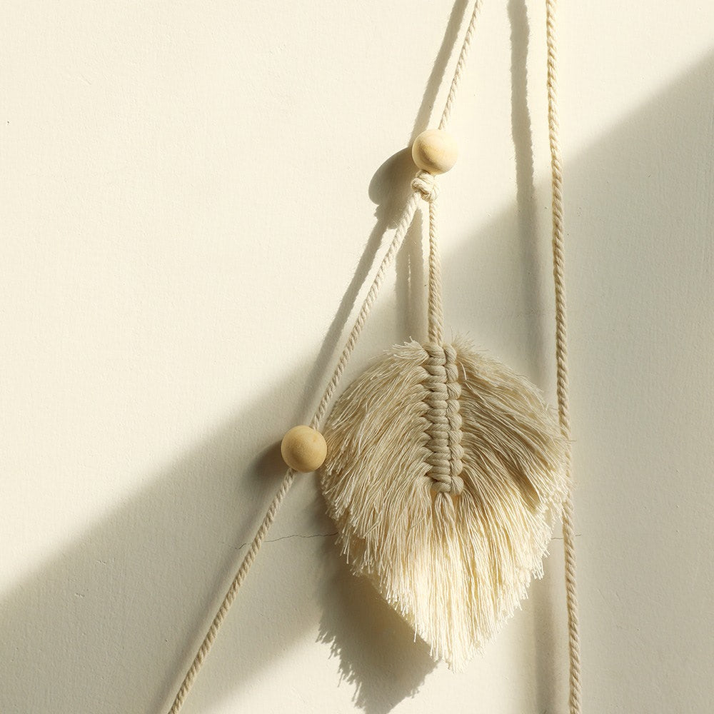 Macramé Blad Kwastjes Wanddecoratie