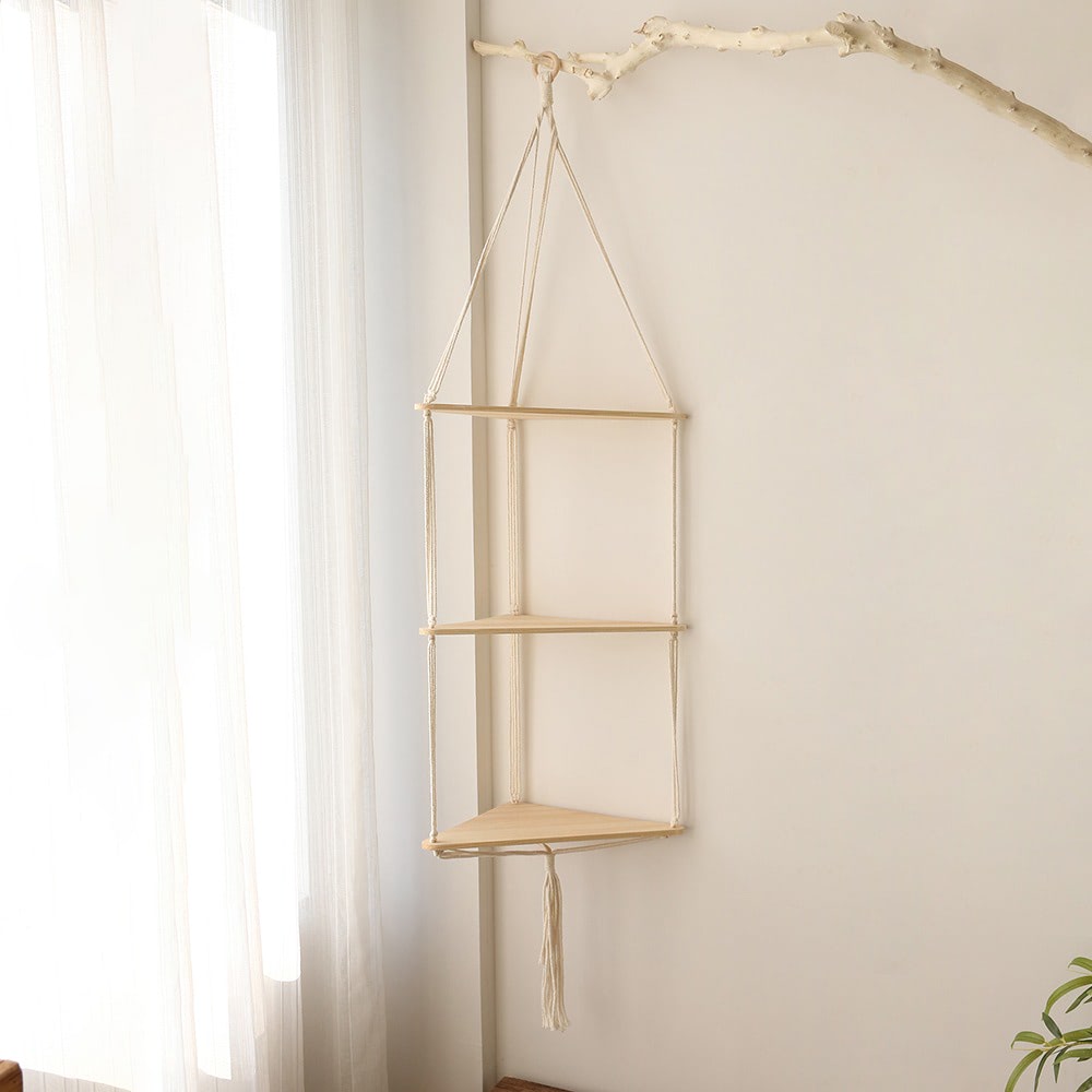 Macramé Hangende Hoekplank