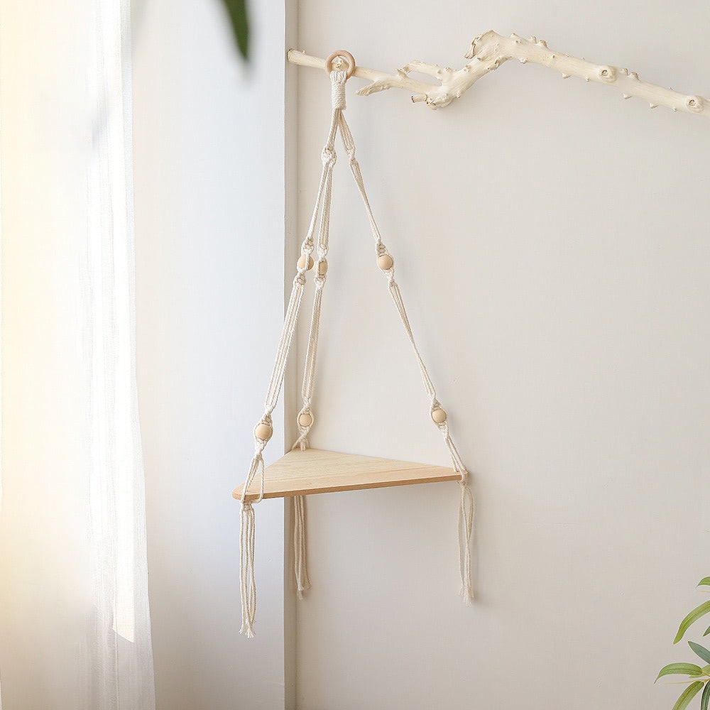 Macramé Hangende Hoekplank