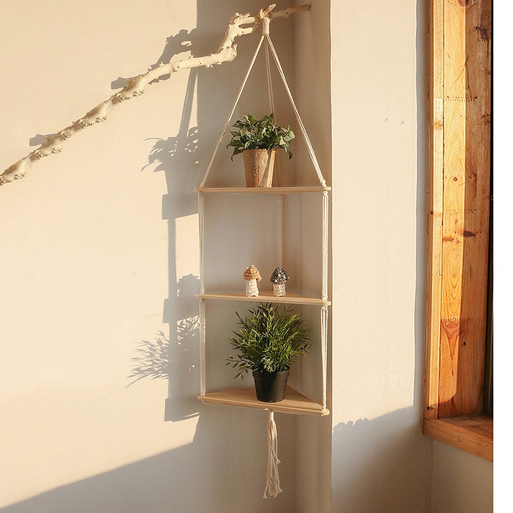 Macramé Hangende Hoekplank