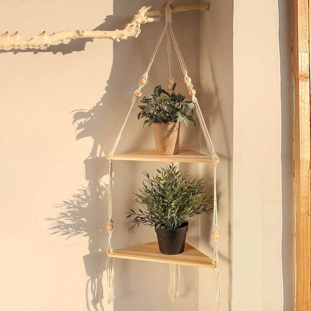 Macramé Hangende Hoekplank
