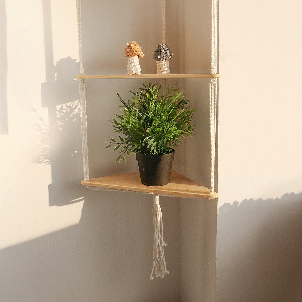Macramé Hangende Hoekplank