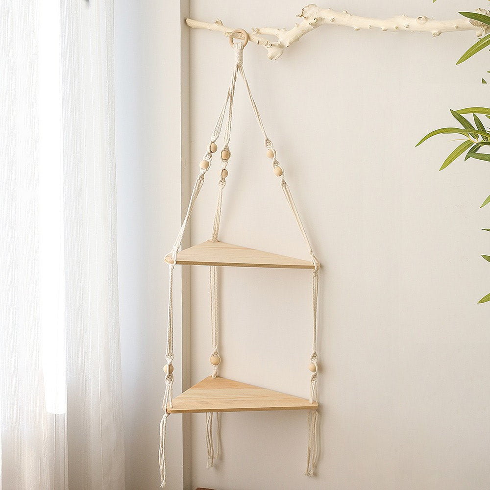 Macramé Hangende Hoekplank