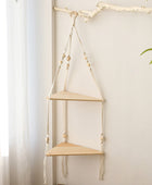 Macramé Hangende Hoekplank