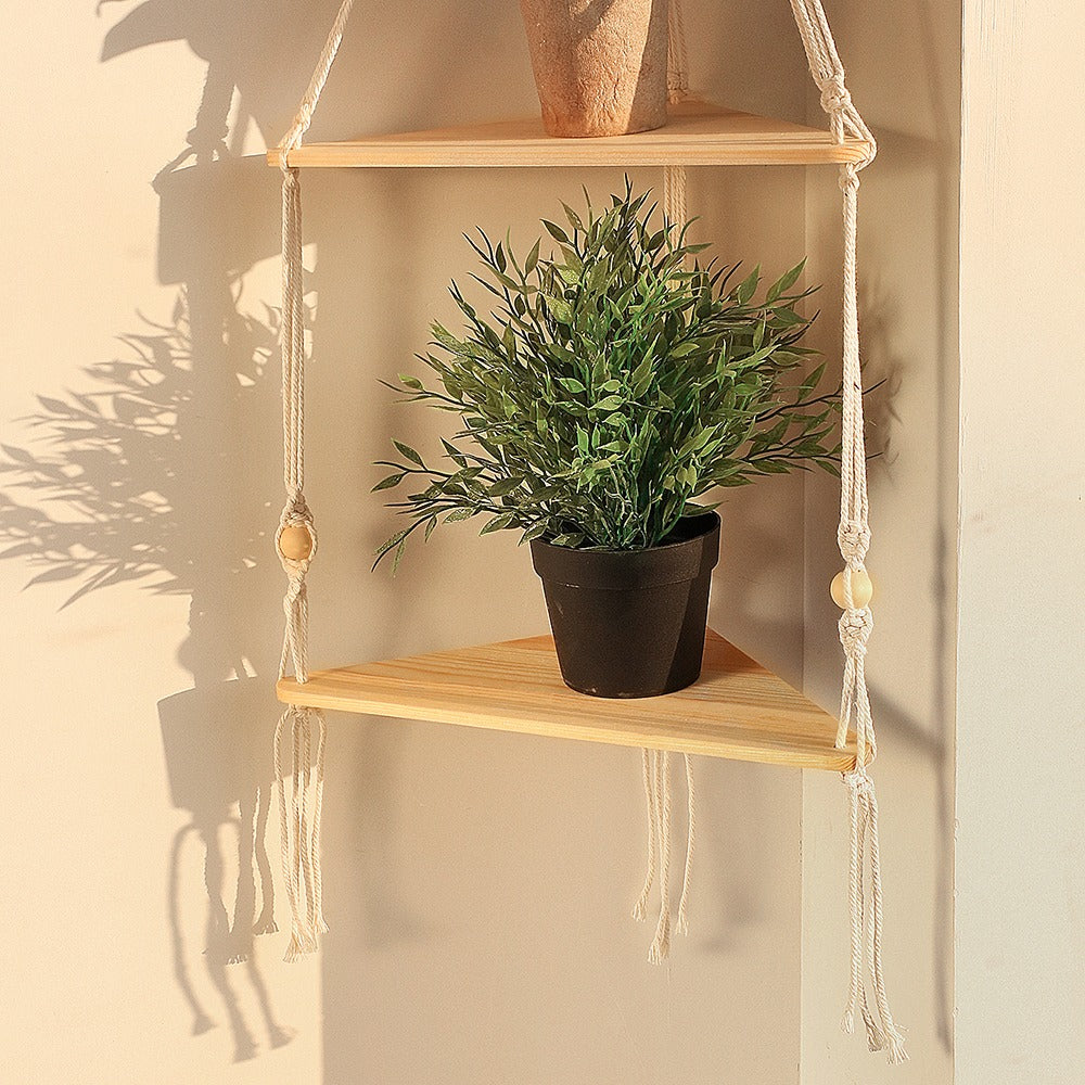 Macramé Hangende Hoekplank