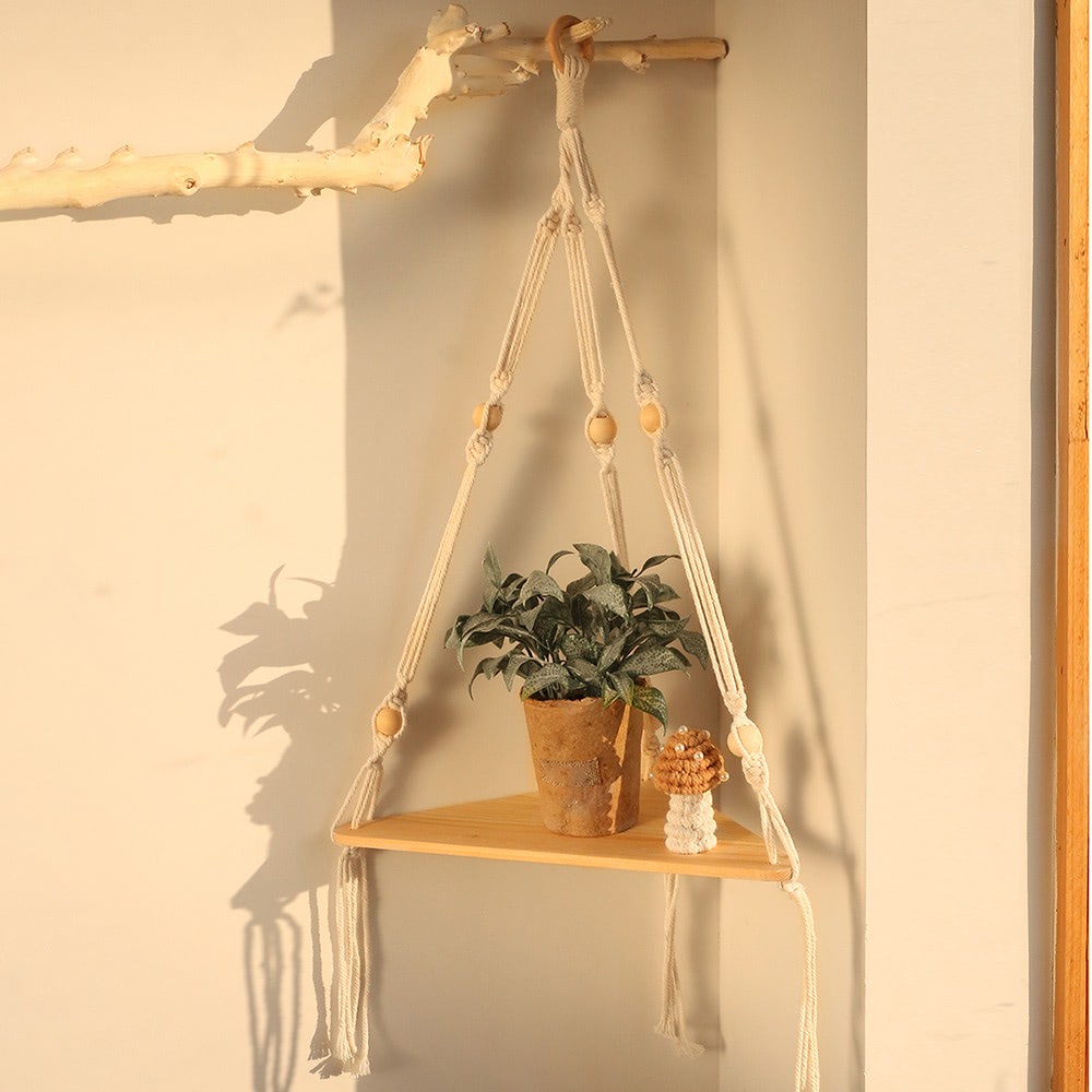 Macramé Hangende Hoekplank