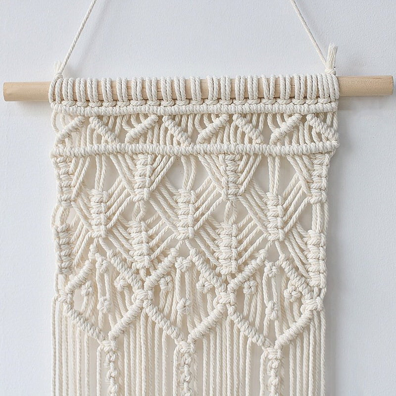 Kleine Diamanten Macramé Wandhanger