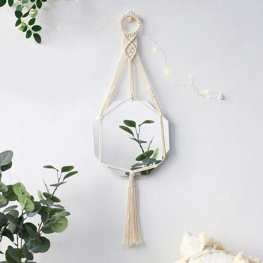 Macramé Wandhanger met Spiegel