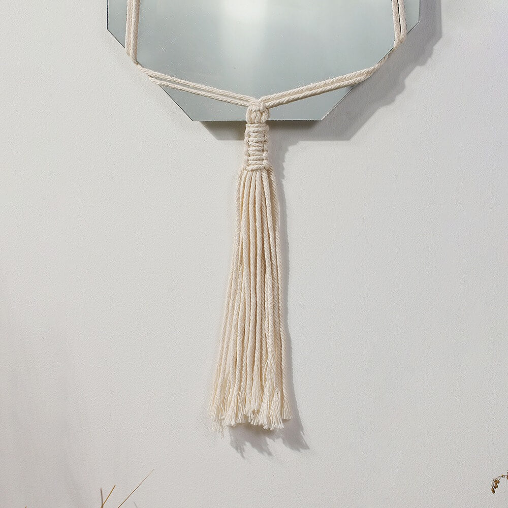 Macramé Wandhanger met Spiegel