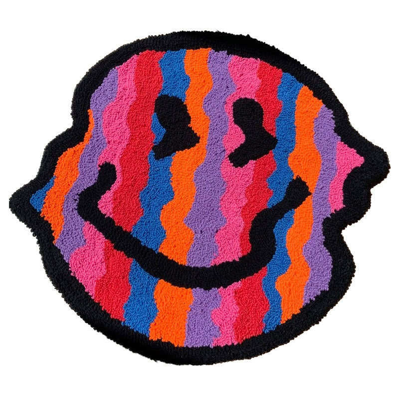 Melted Smiley Fluffy Accent Tapijt