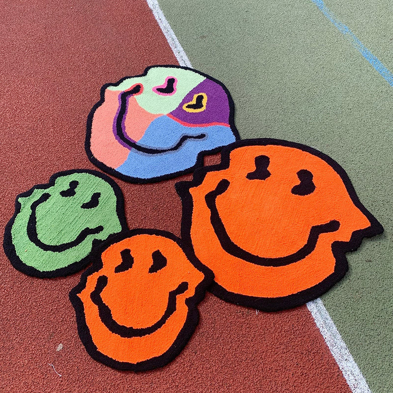 Melted Smiley Fluffy Accent Tapijt