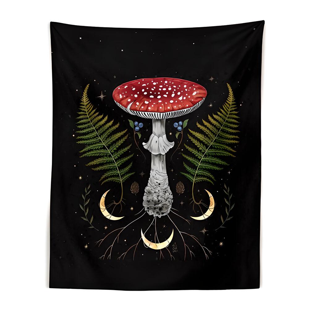 Midnight Mushroom Wandtapijt
