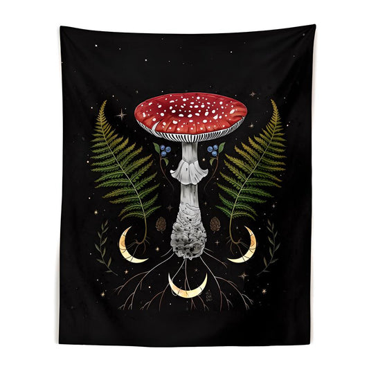 Midnight Mushroom Wandtapijt