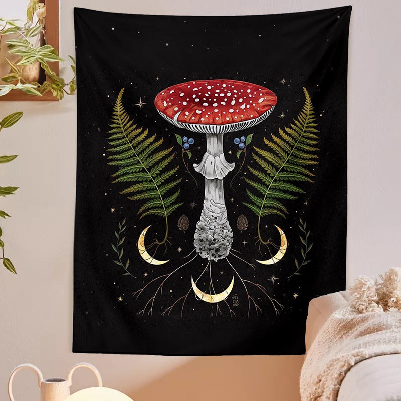 Midnight Mushroom Wandtapijt