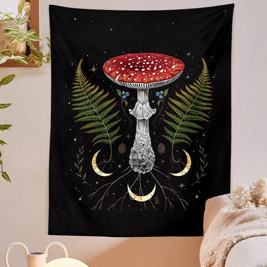 Midnight Mushroom Wandtapijt