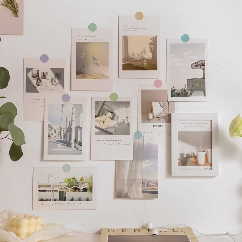 Minimalistisch Leven Wandcollage Kaarten