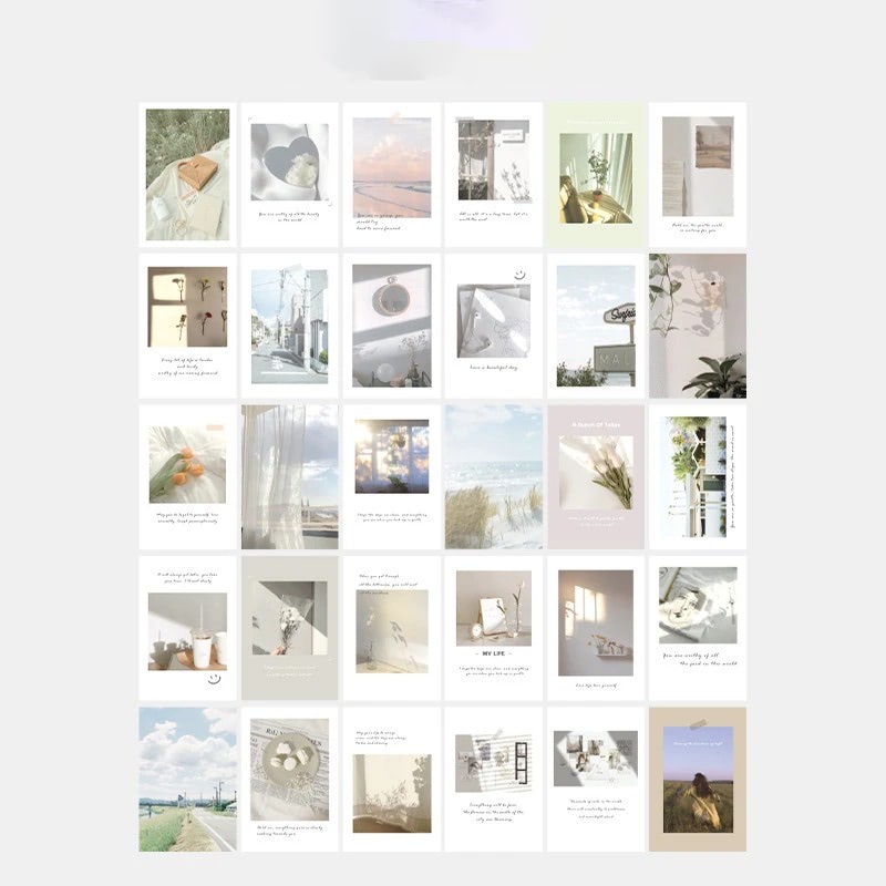 Minimalistisch Leven Wandcollage Kaarten